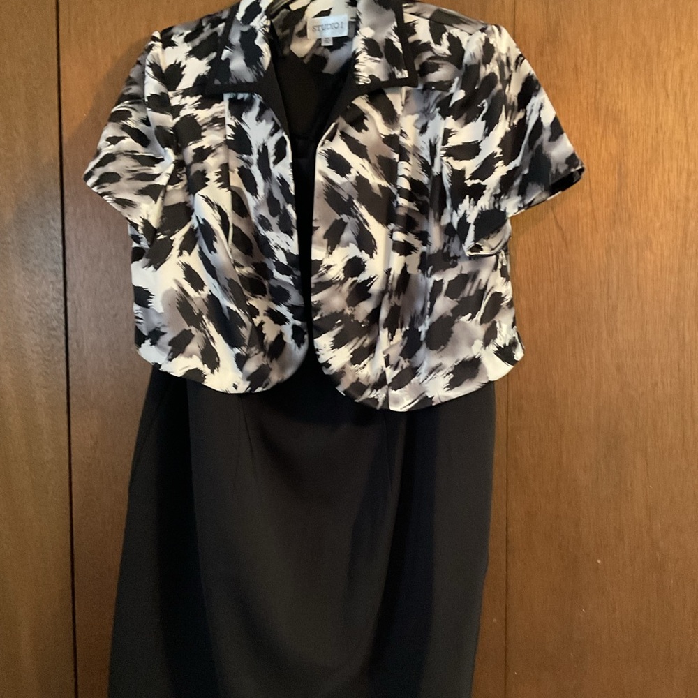 Women's Black and White Dress by Kasper